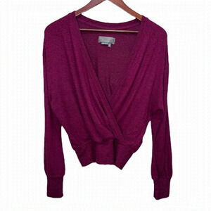 𝅺ANTHROPOLOGIE Lightweight Red Faux Wrap Size S